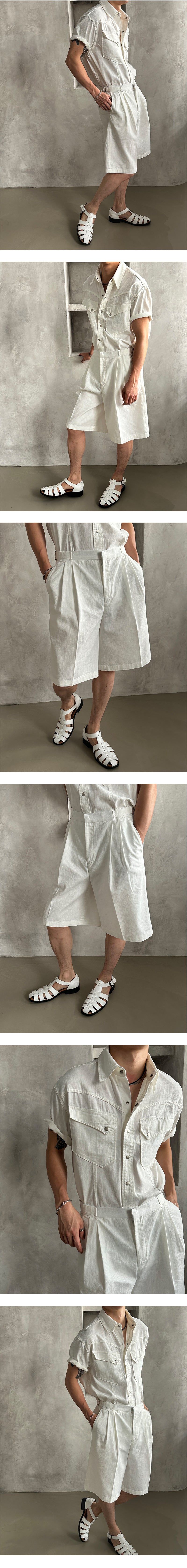 [S/S] Cool two tuck strap bermuda pants (3color)