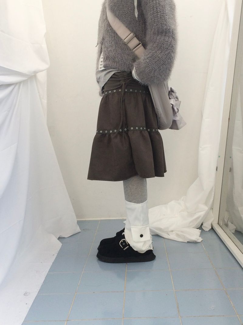 eyelet tier skirt