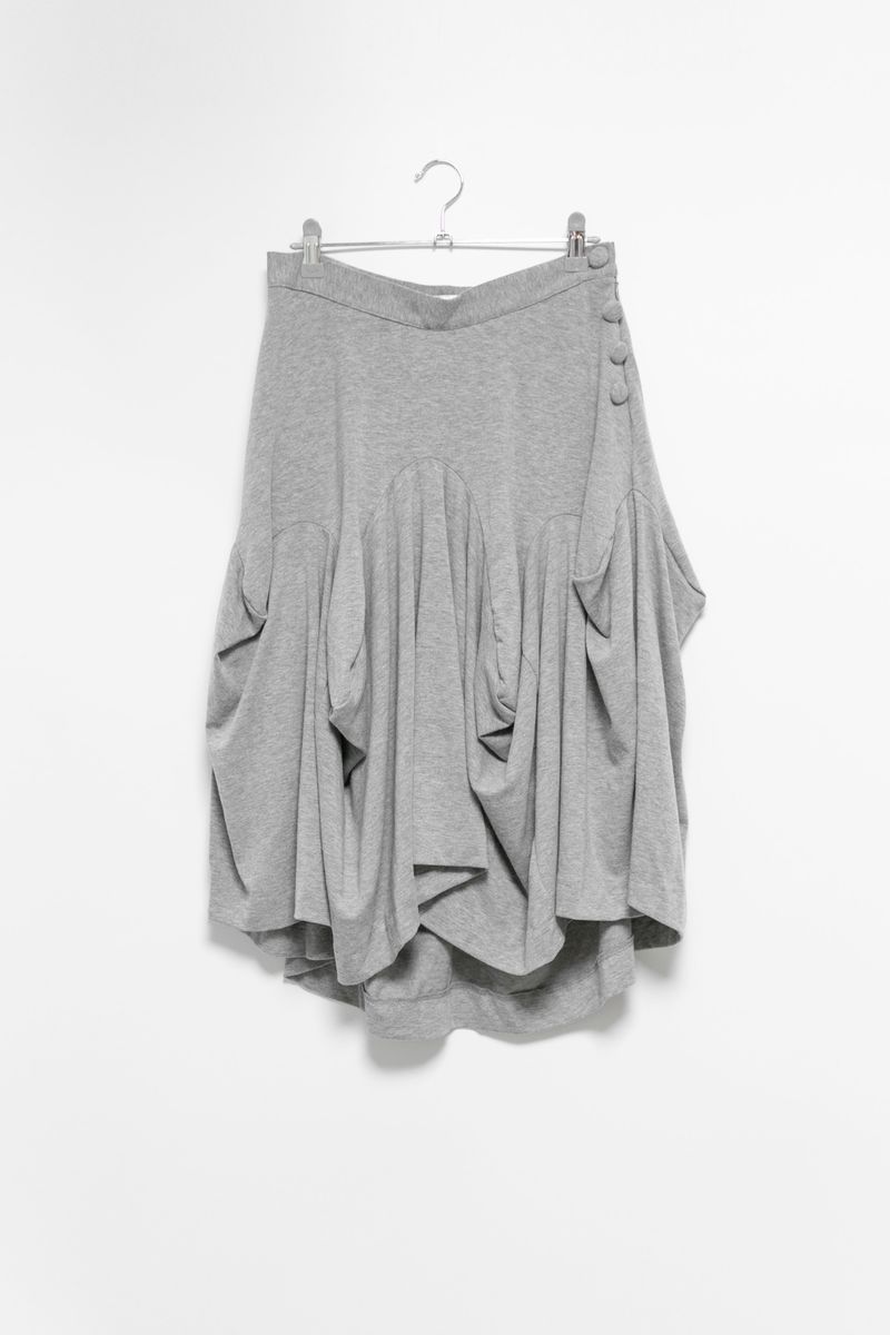 button curved flare midi skirt(3colors)