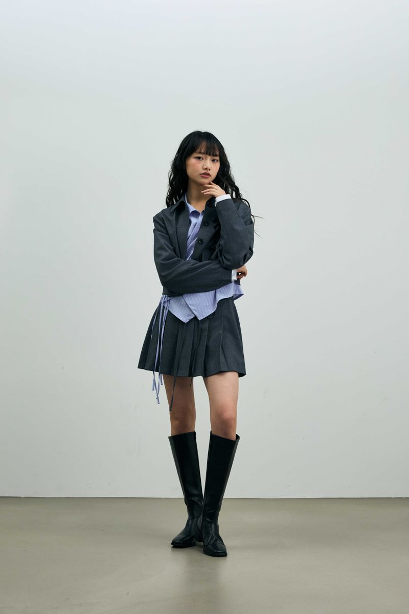 MILD CROP BLAZER / CHARCOAL