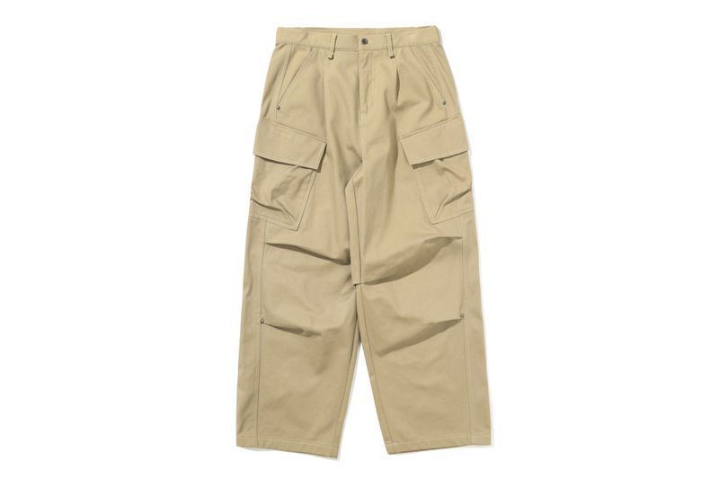 WIDE COTTON CARGO PANTS
