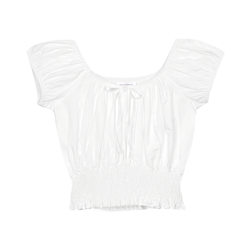 SMOCKED PUFF BLOUSE