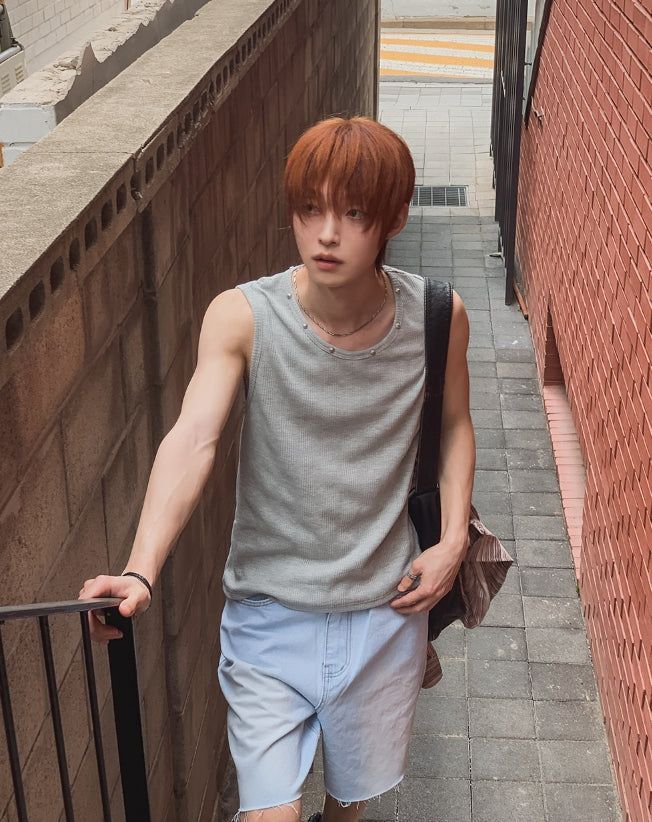 Node Stud Ribbed Sleeveless