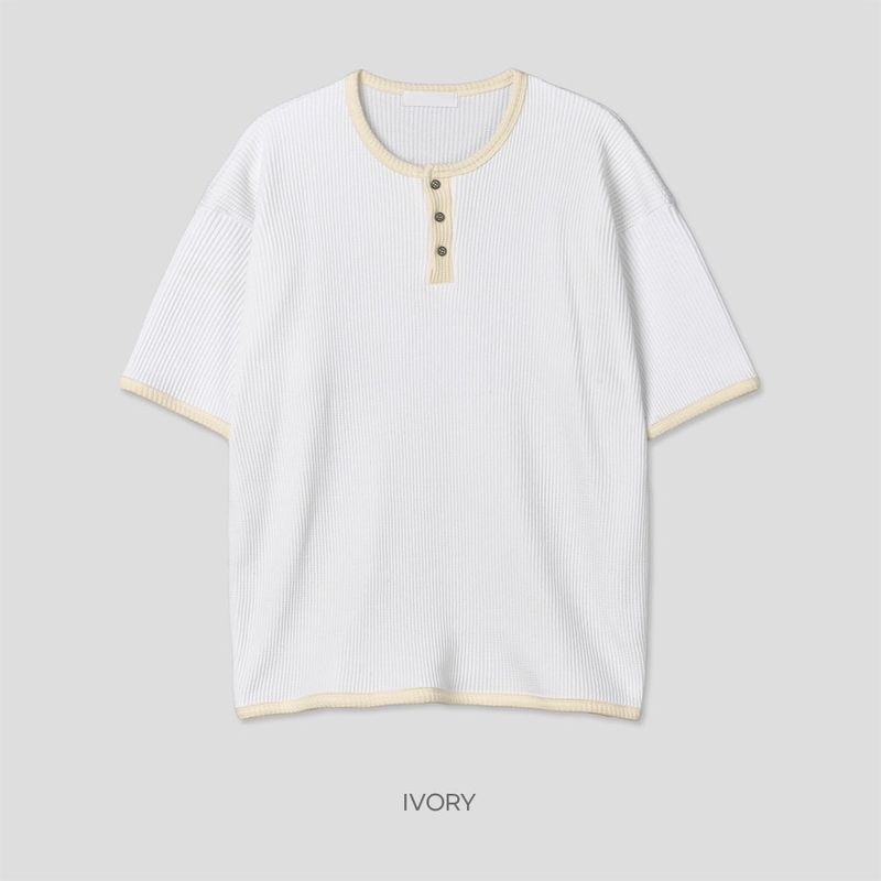 Daying waffle short sleeve T-shirt -5C