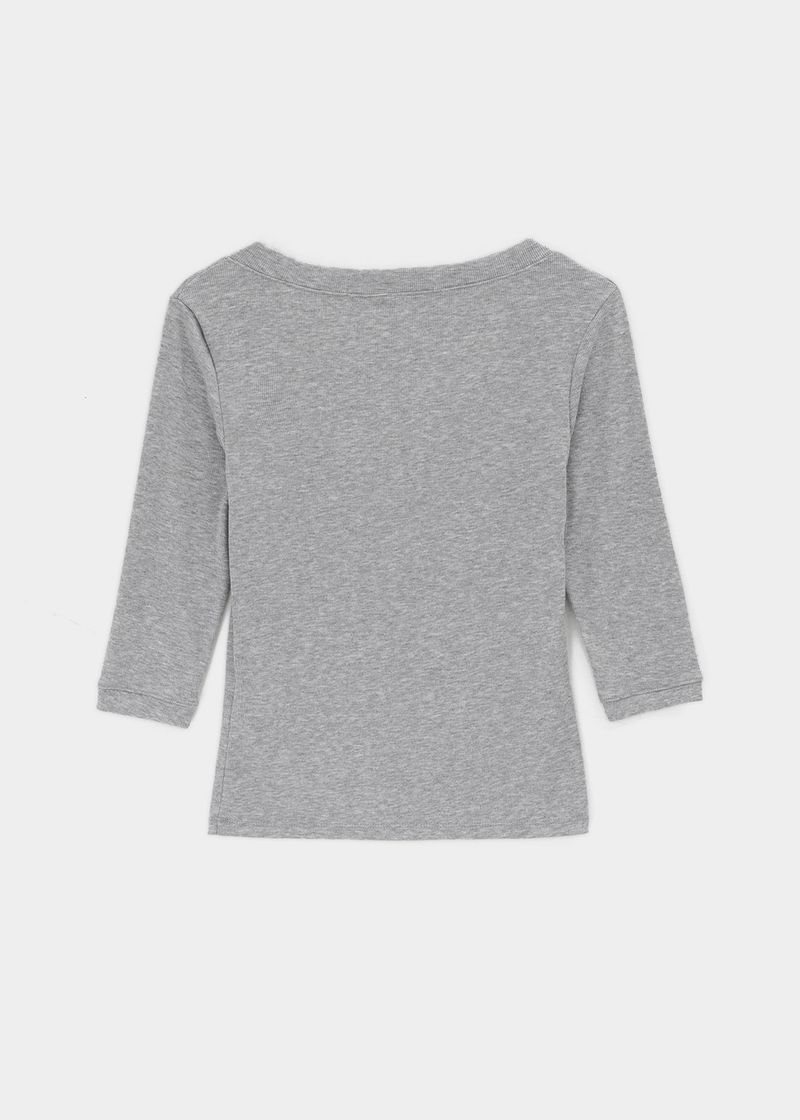 [MADE] プラムVネック3/4スリーブTシャツ