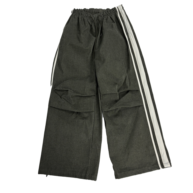 media track denim pants