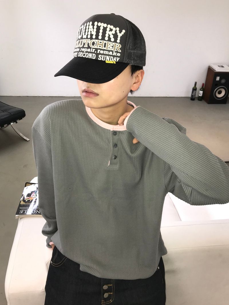 Layered Warmer Waffle T-Shirt (4c)