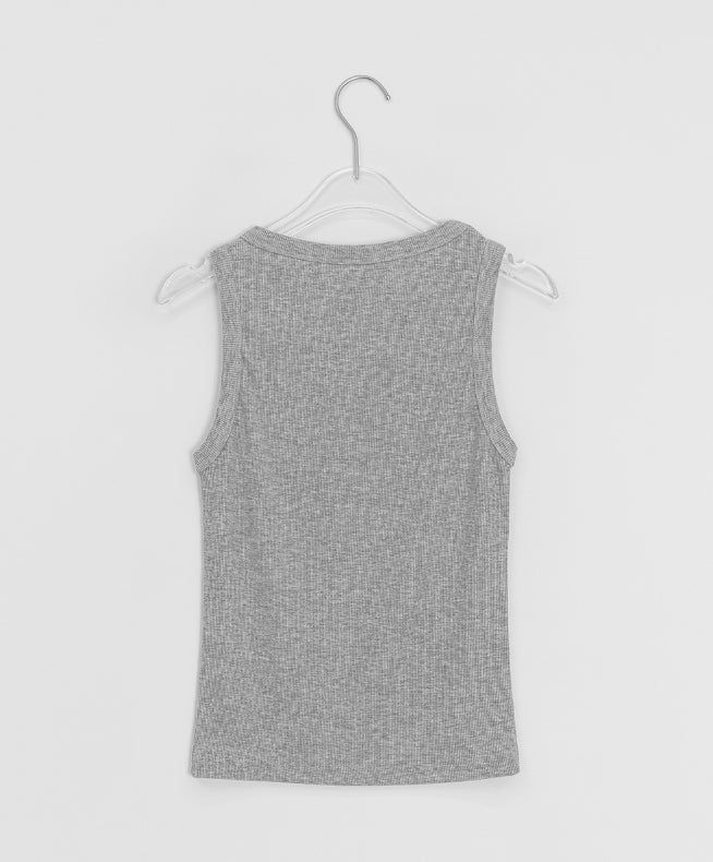 Royan Color Round Ribbed Sleeveless