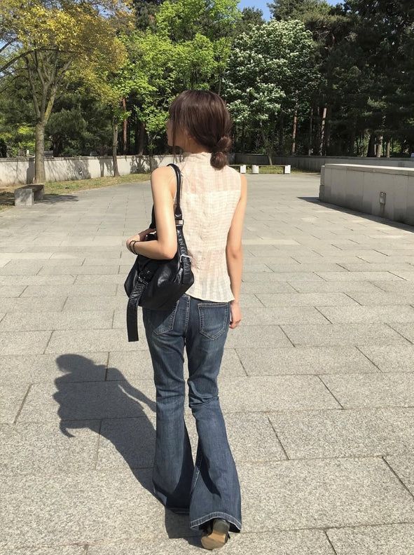 Merlin Washing Denim Bootcut Pants