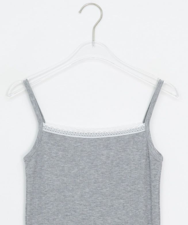 Arone Lace Ribbed Layered Layered Strap Sleeveless