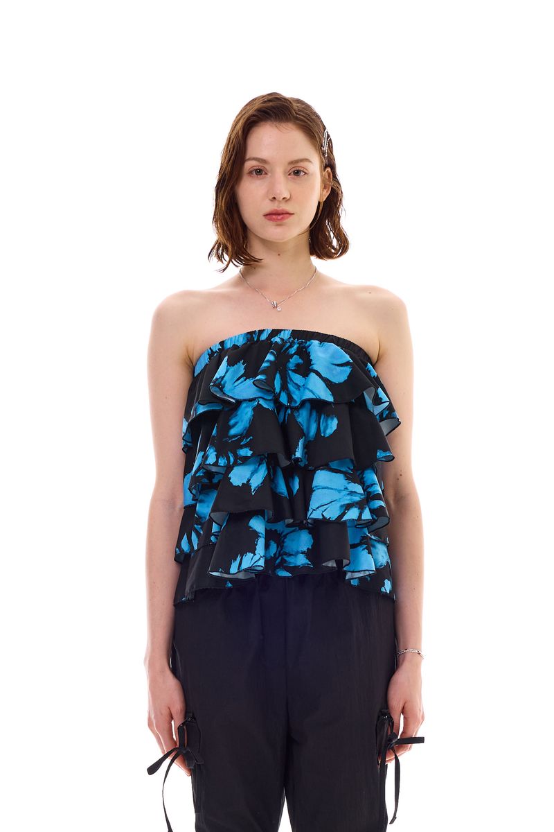 ARIKIM（アリキム）の「FLUTTER FRILL TOP SKIRT / BLUE（Skirts）」