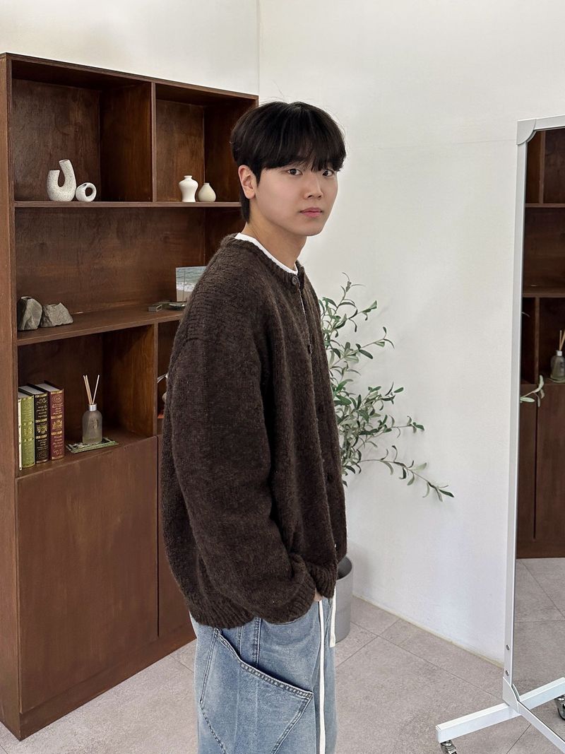  Benin Alpaca Round Knit Cardigan