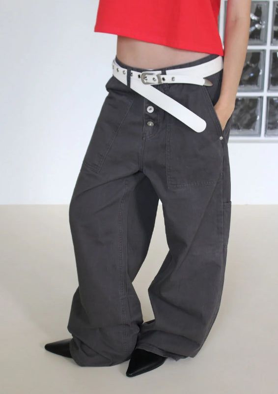 4-BUTTON RIVET POCKET PANTS