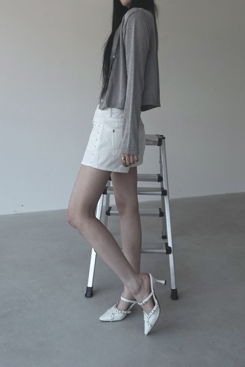 unique studded summer short pants (2color)