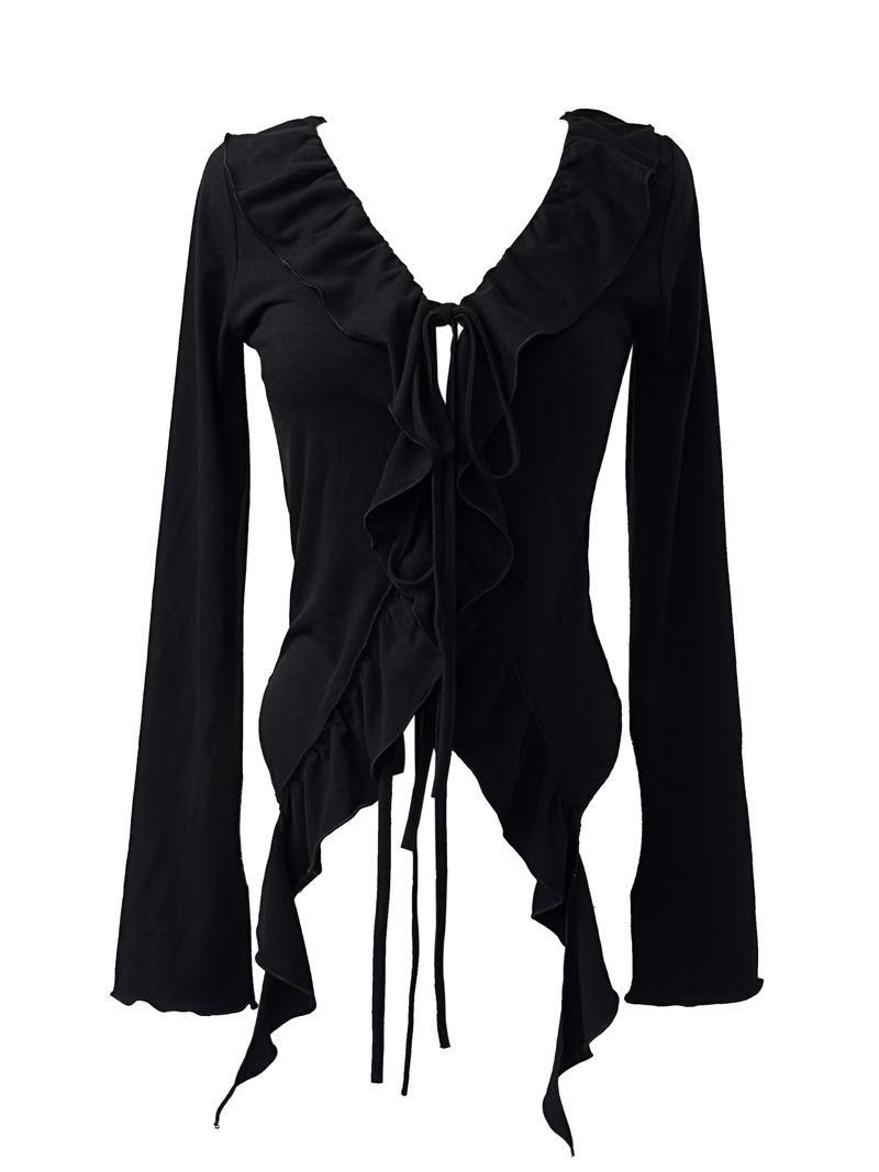 volli strap frill cardigan (2color)