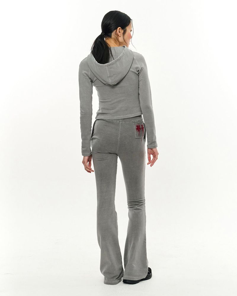 Patch Slim Hoodie _ Light Grey
