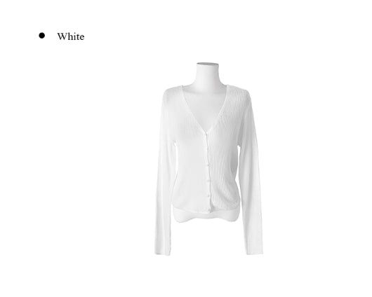 Oppo Two-Way Button Ribbed Knit Cardigan