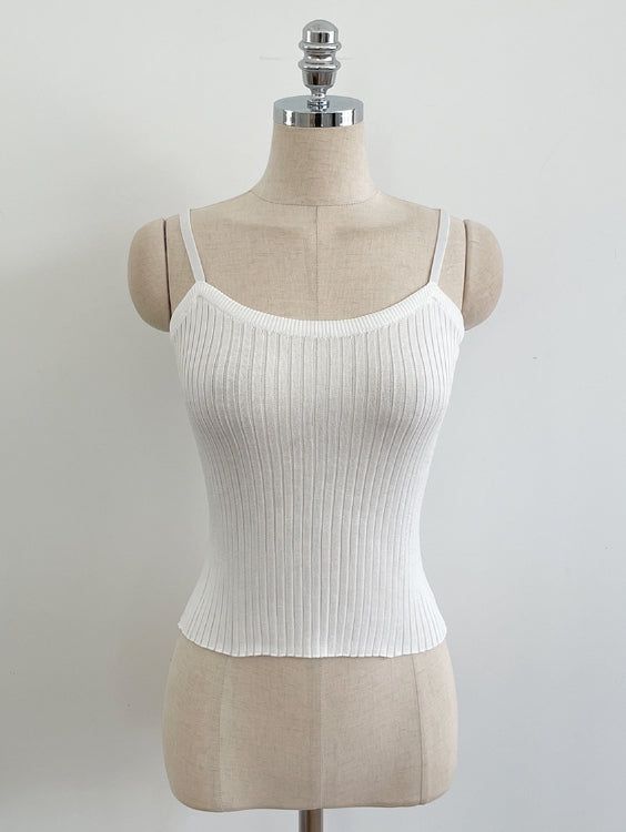 Sisle knit sleeveless wrinkle shirt set