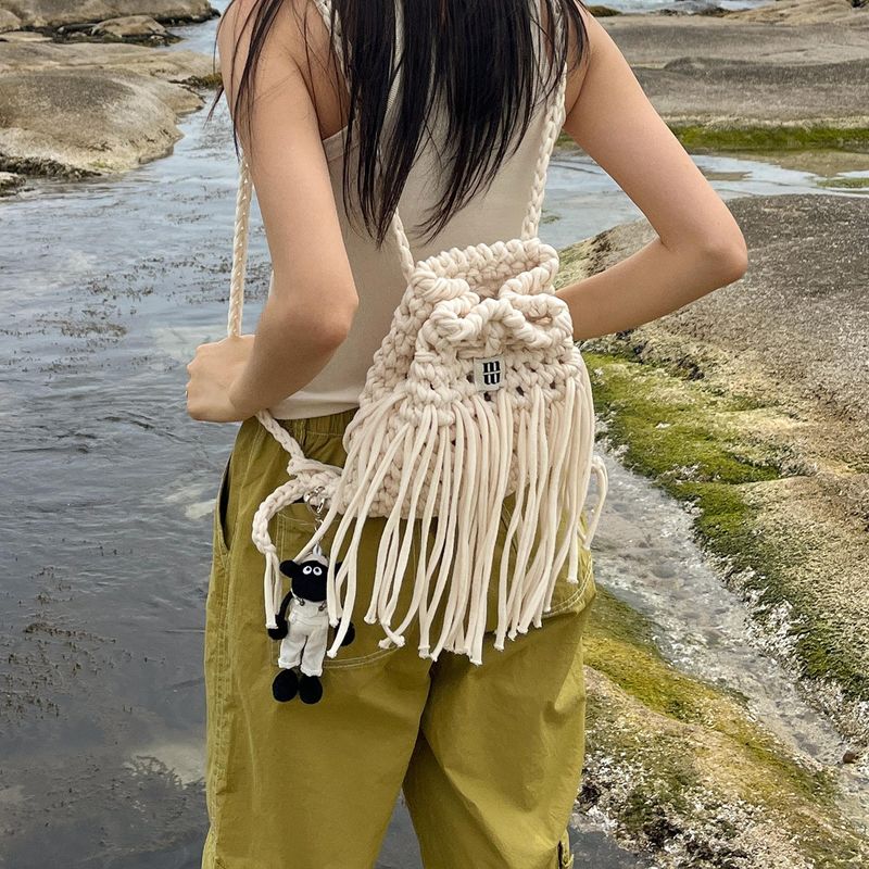 mondaywool(マンデーウール)の「fringe mini backpack (ivory)(Bags)」