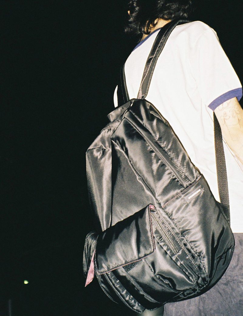Padded Cargo Pocket Backpack (Black)