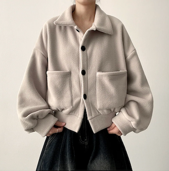 Mori soft fleece pocket jacket