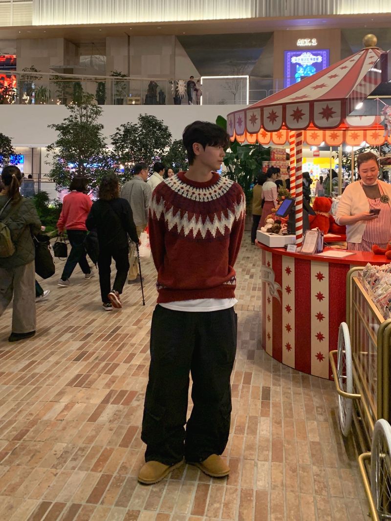 Fore-end diagonal cargo pants