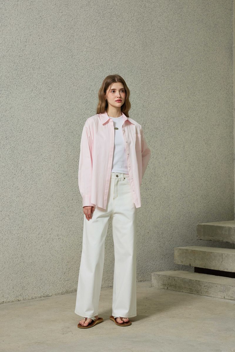 BRIGHT OVERSIZED SHIRT / PINK