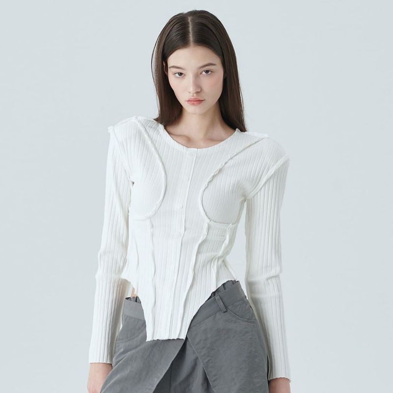CUT-OFF LINE TOP / WHITE