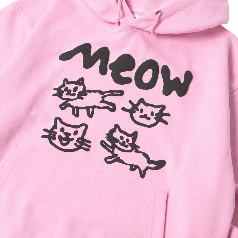 DOODLE MEOW HOODIE (PINK)