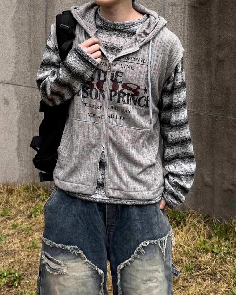 Ruin See-Through Stripe Knit