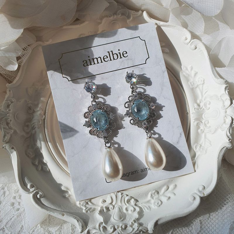 Aqua Jewel Princess Earring - Simple Version (ITZY Yeji Earring)