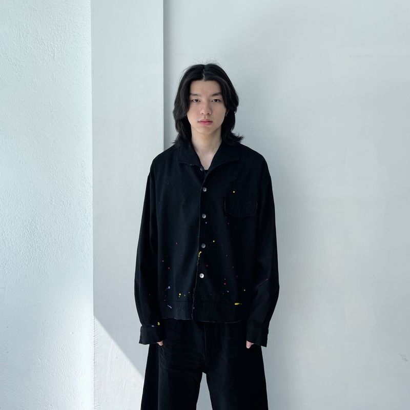 FADE MEET（フェードミート）の「Colorful Paint Splatter Button Shirt（Tops）」
