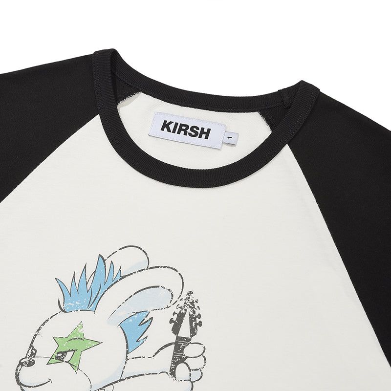 ROCKTTY BUNNY RAGLAN T-SHIRT [WHITE]
