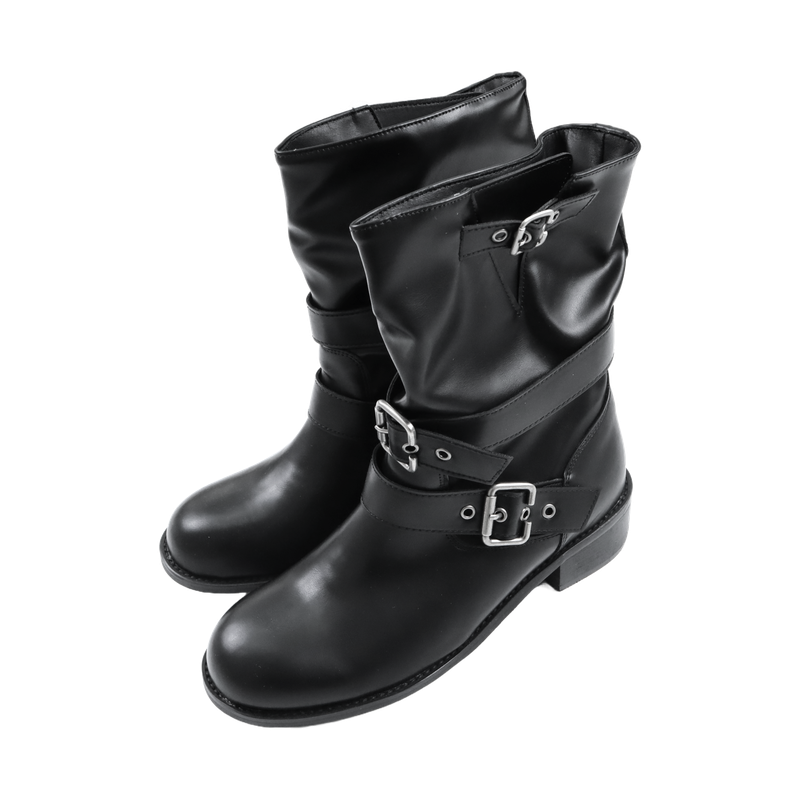 BUCKLE MIDDLE BOOTS