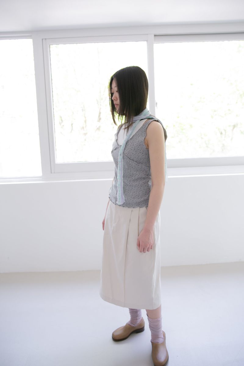 flower check long scarf(2colors)