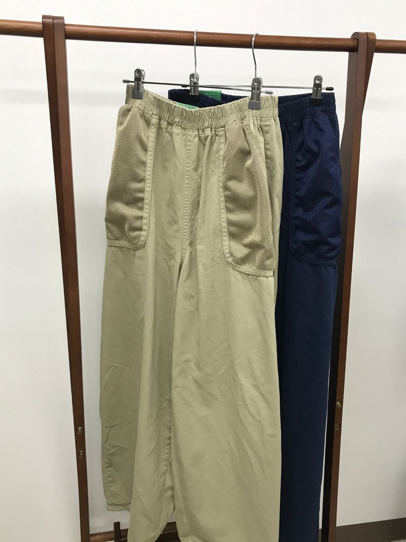 Mesh pocket cotton pants