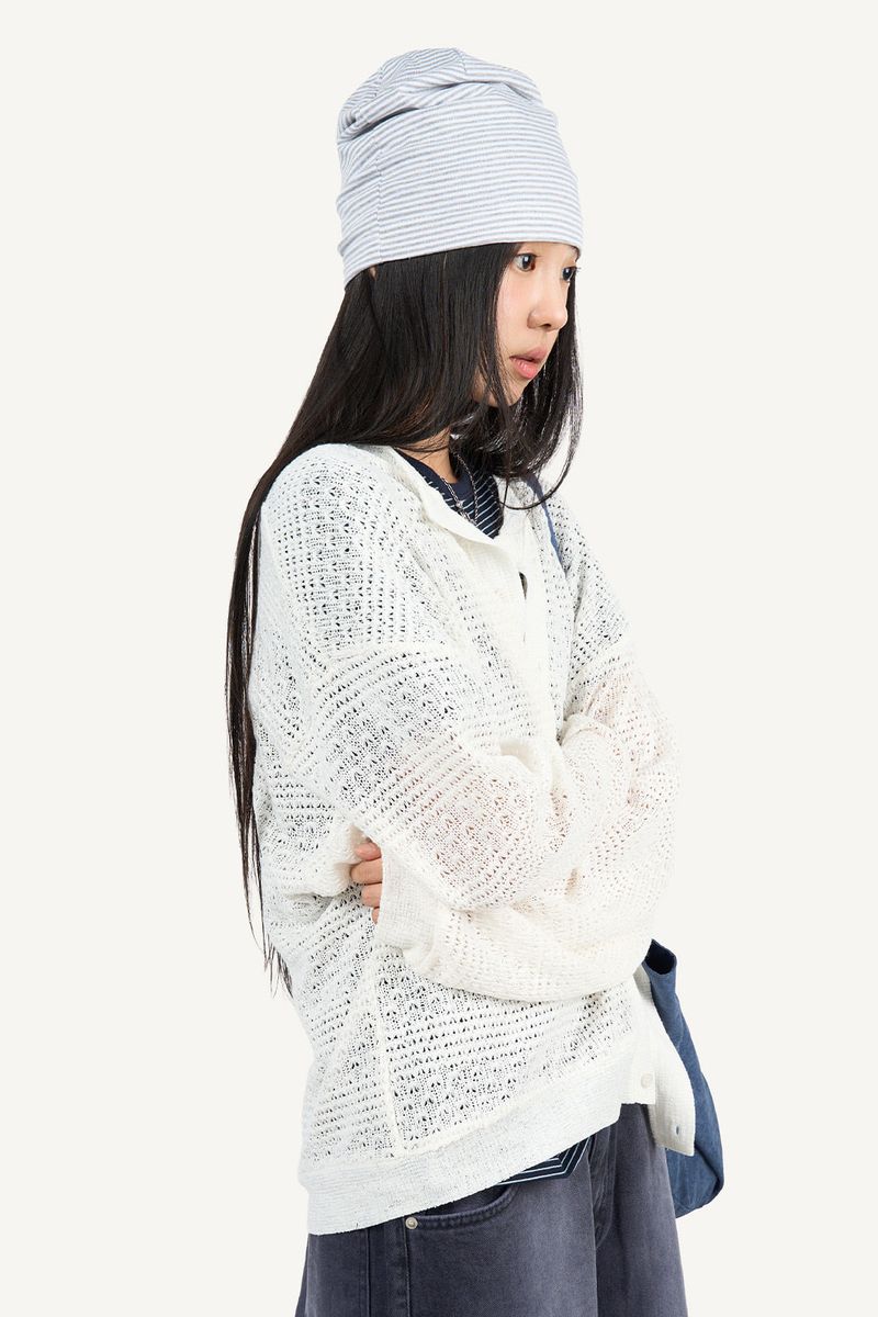 Stripe Cotton Beanie