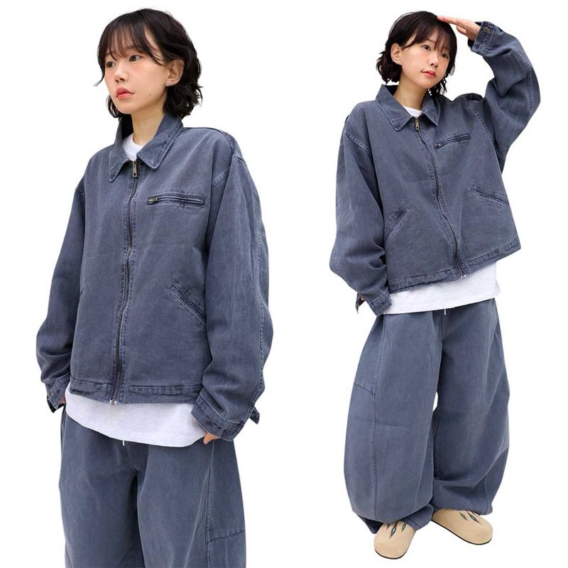 Oversized Pigment Work Jacket