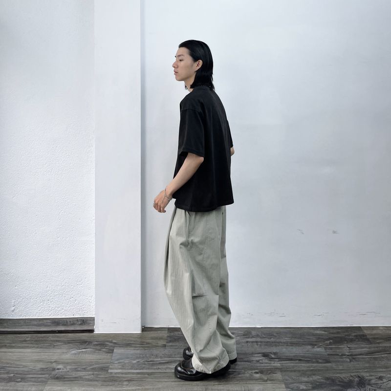Herringbone Textured Structural Trousers
