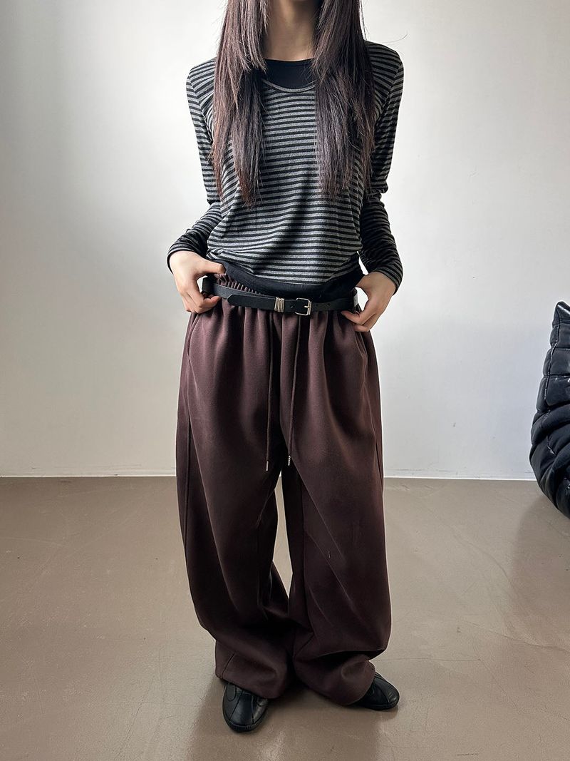 Layered stripe slim t-shirts(3color)