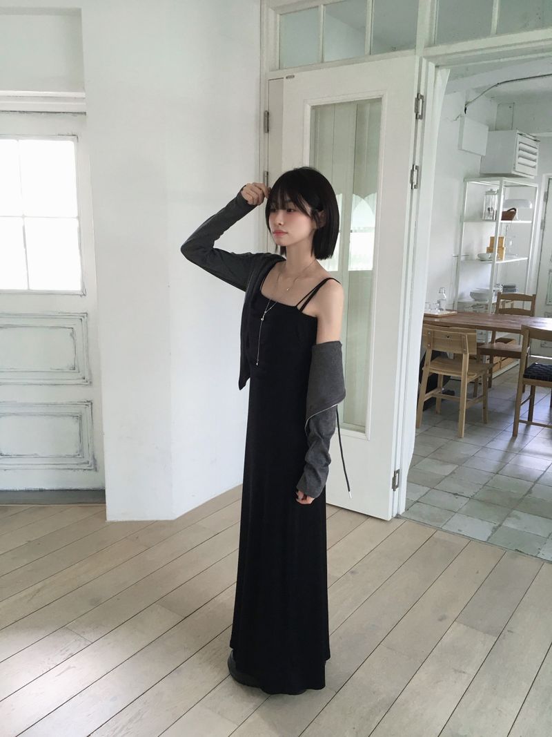 ロア スリム ロングワンピース