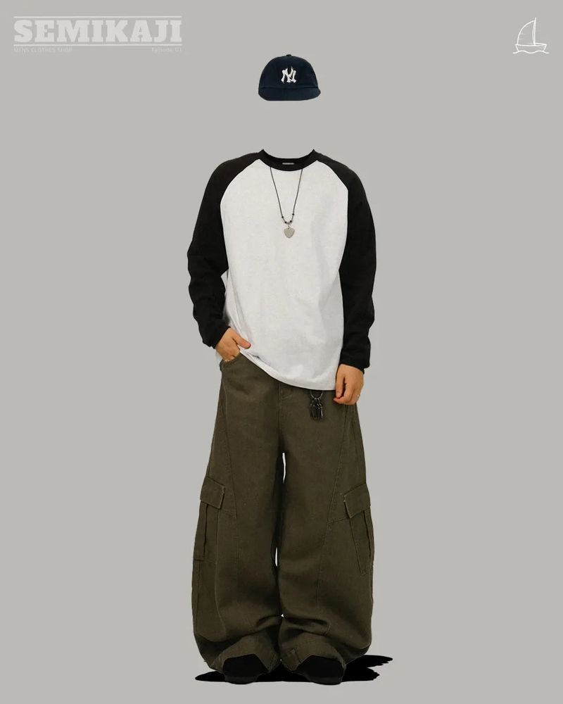HP Curved Cargo Denim Pants