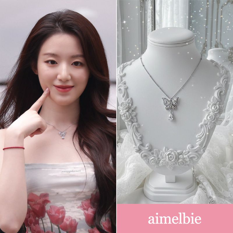 aimelbie（アイメルビー）の「[IDLE Shuhua Necklace] クリスタルバタフライセレナードカラーボーンネックレス（アクセサリー）」