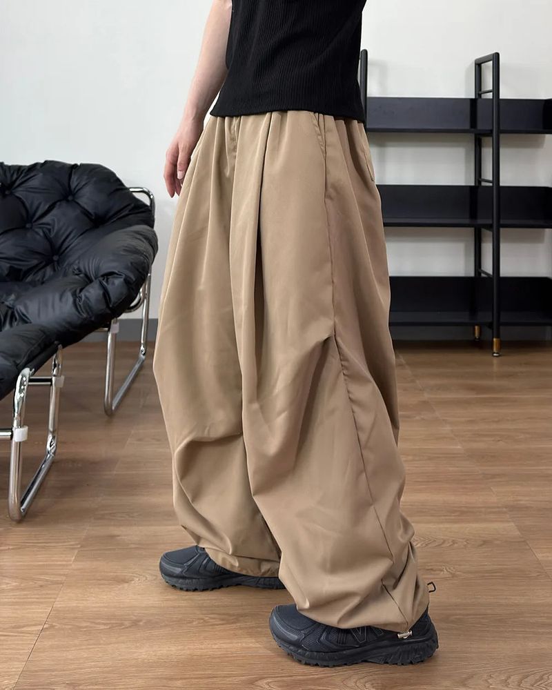 Luve Cotton Curved Wide Pants