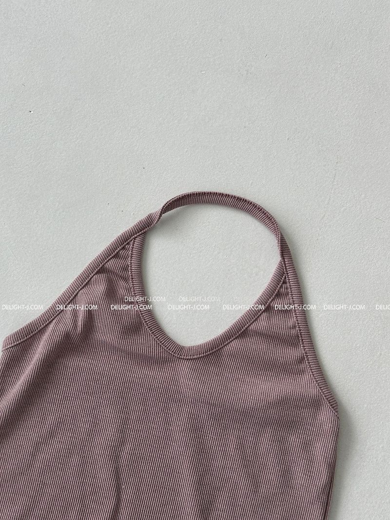 5 colors layered halter neck sleeveless