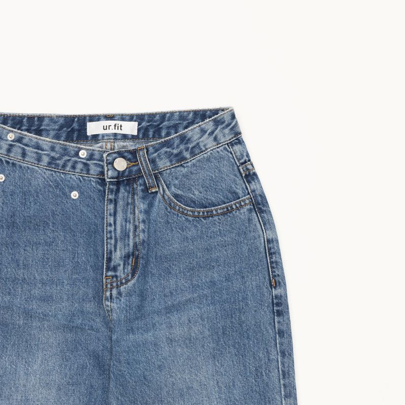 MEDIUM BLUE STRAIGHT DENIM PANTS [16626]
