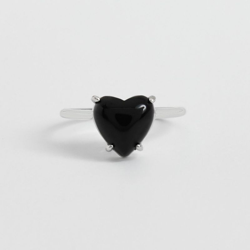 Petite Heart Ring_Black