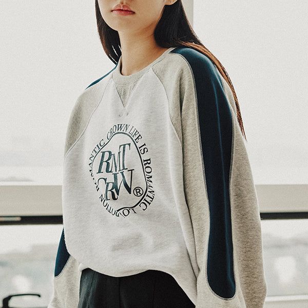 ROMANTIC CROWN(ロマンティッククラウン)の「CIRCLE LOGO SWEAT SHIRT_LIGHT GREY(Tops)」