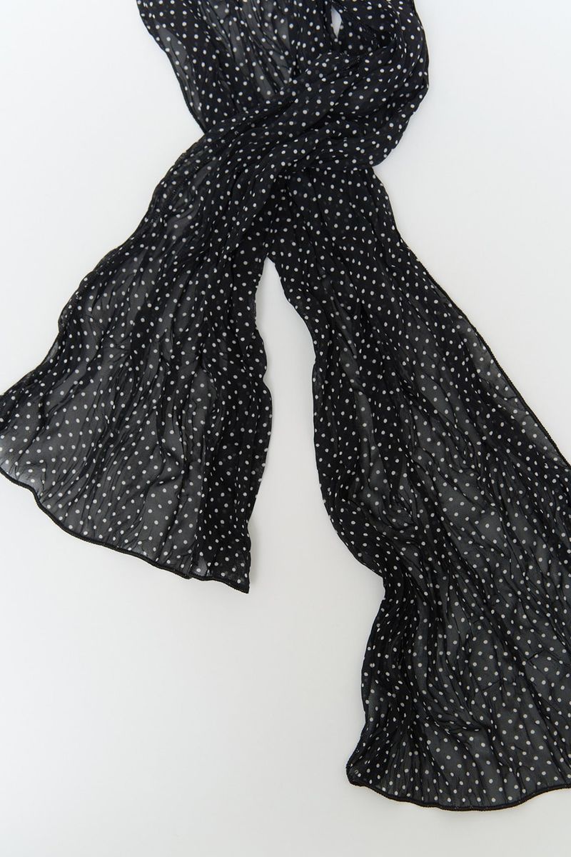 Leaf Dot Wrinkle Scarf