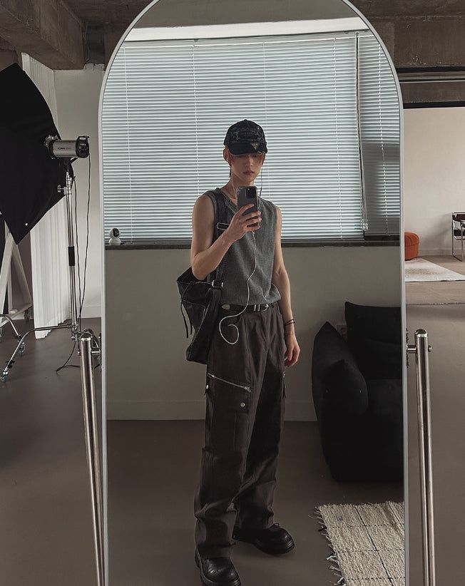 Jade Zipper Pocket Cargo Pants